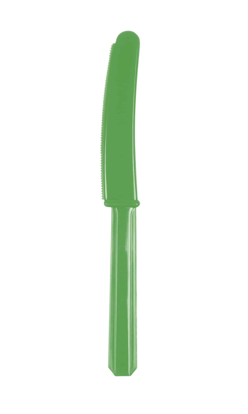 Festive Green - 20 x Plastic Knives