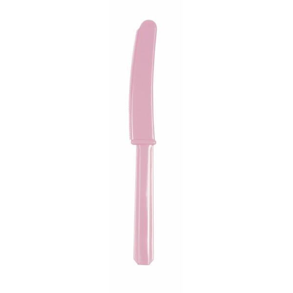 New Pink Reusable Plastic Knives - 10pk