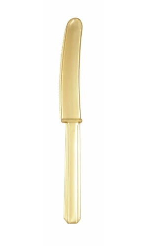 Gold Reusable Plastic Knives - 10pk