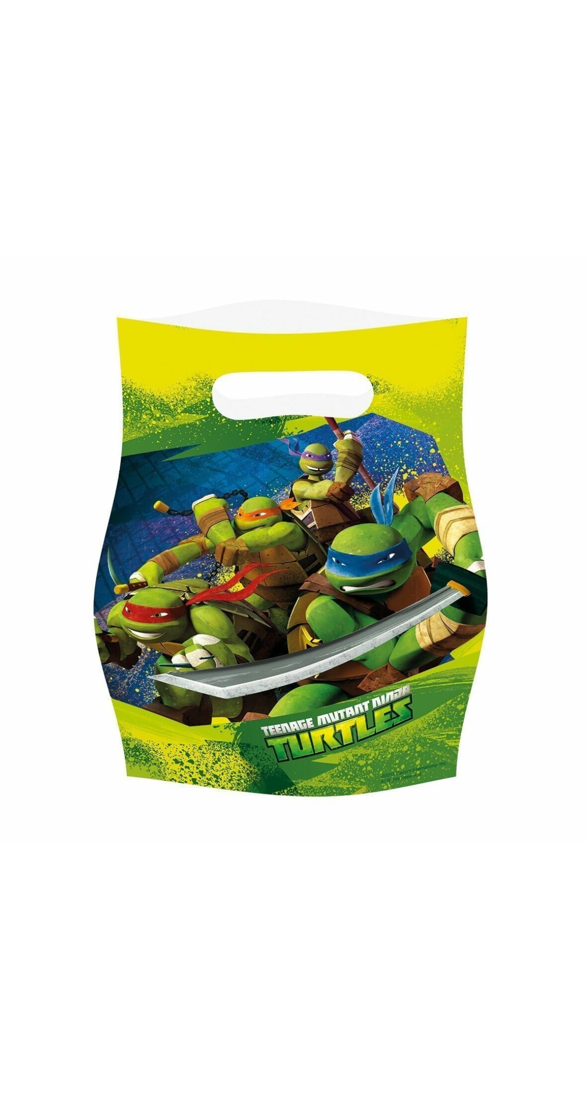 Teenage Mutant Ninja Turtles Plastic Party Bags 17cm x 23cm - 6pk
