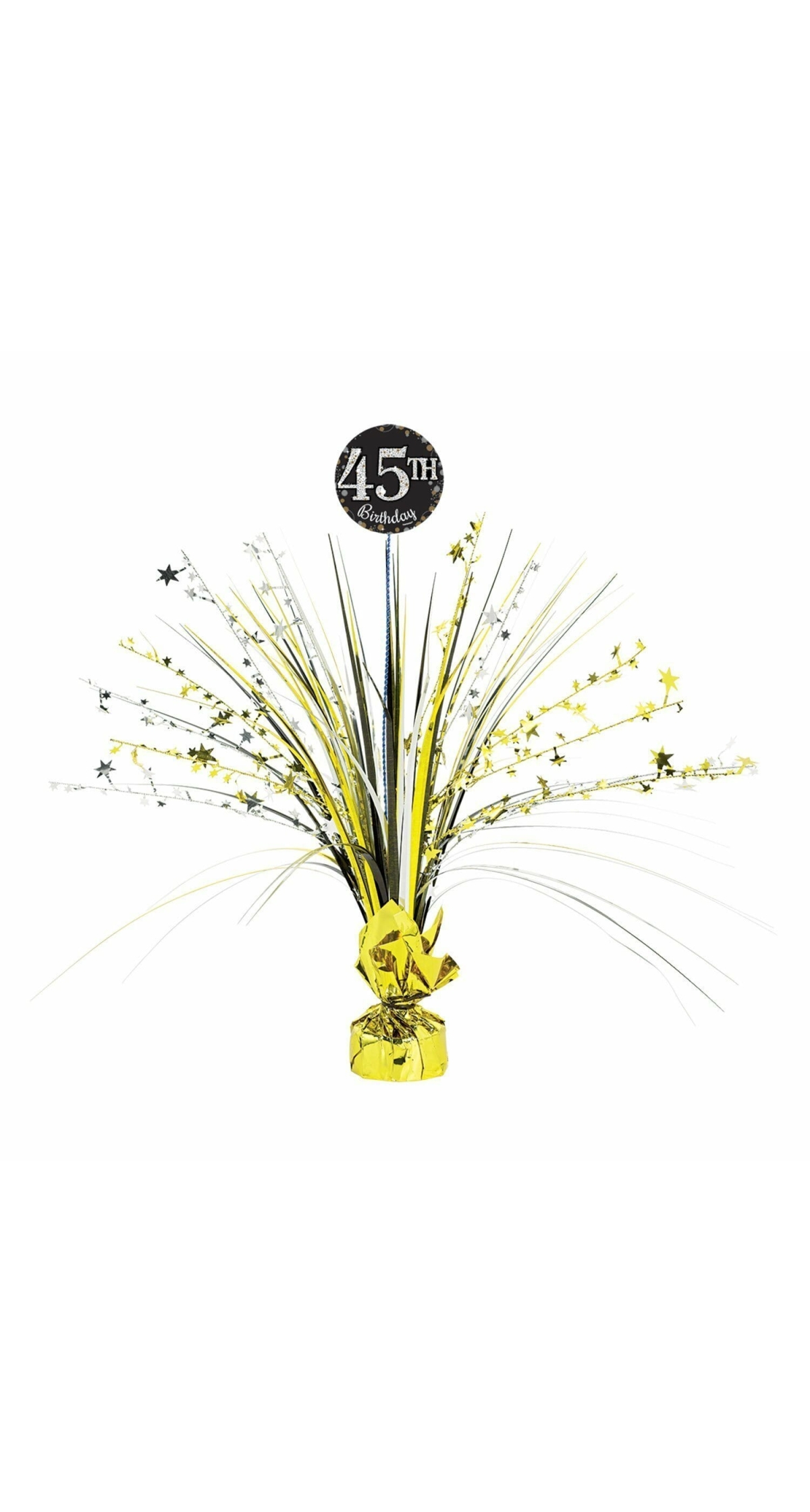 Sparkling Gold Celebration Add Any Age Spray Centrepieces 45cm