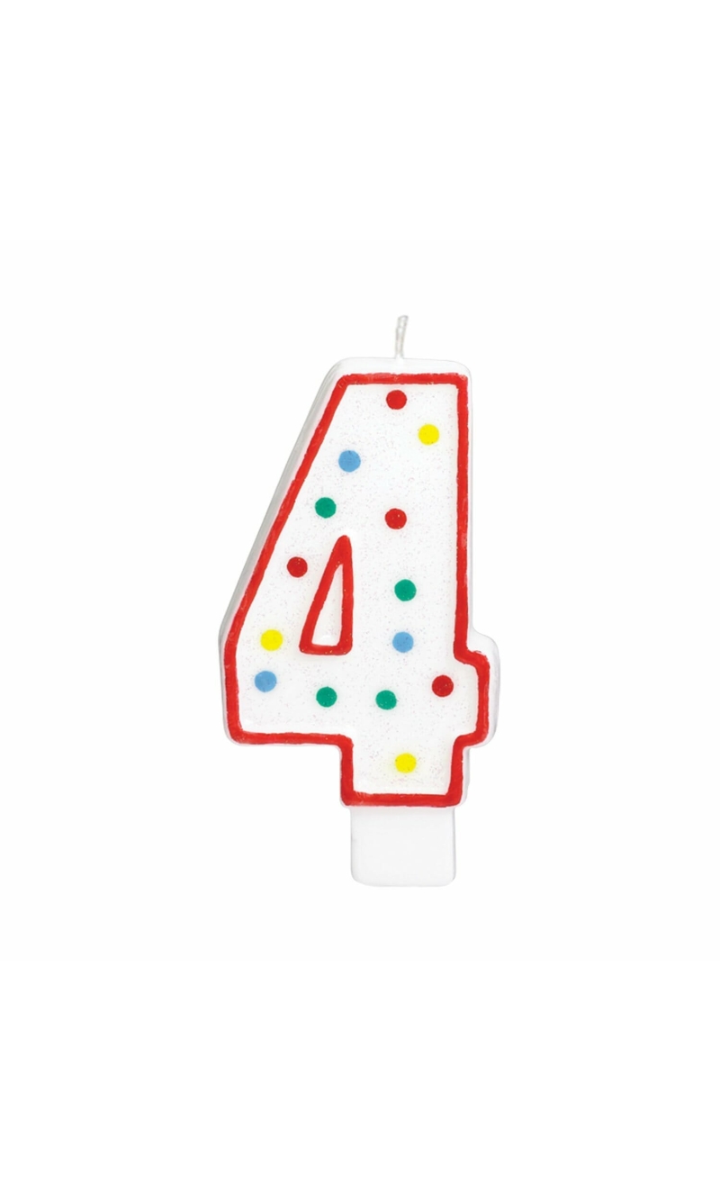 Candle Number 4 Giant Size - 13.3cm