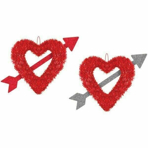 Tinsel Valentine Heart and Arrow