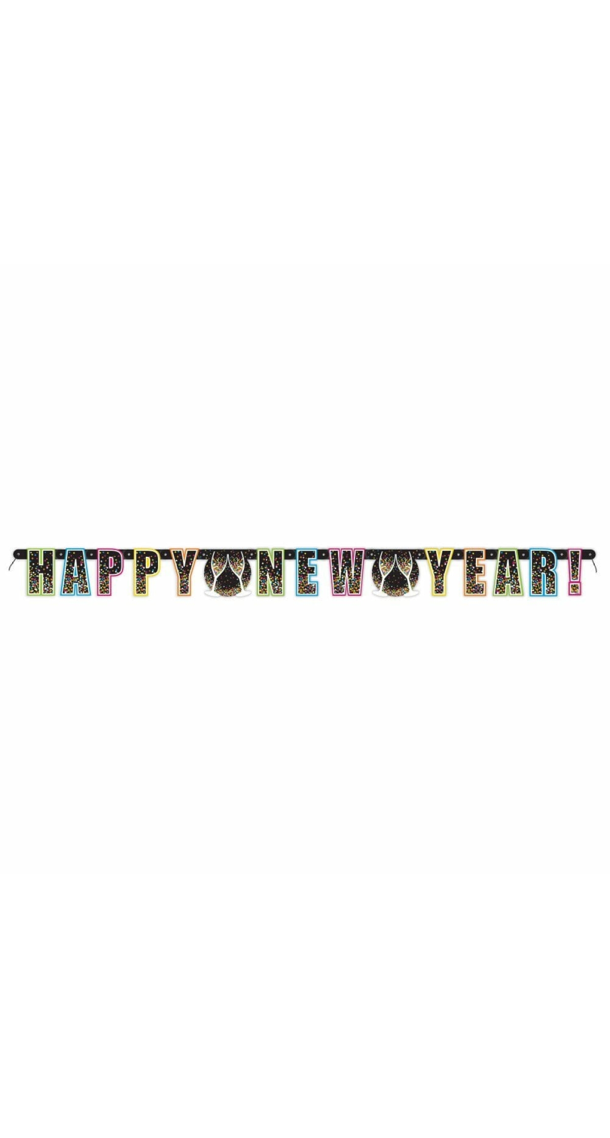 Confetti New Year Large Jointed Banner