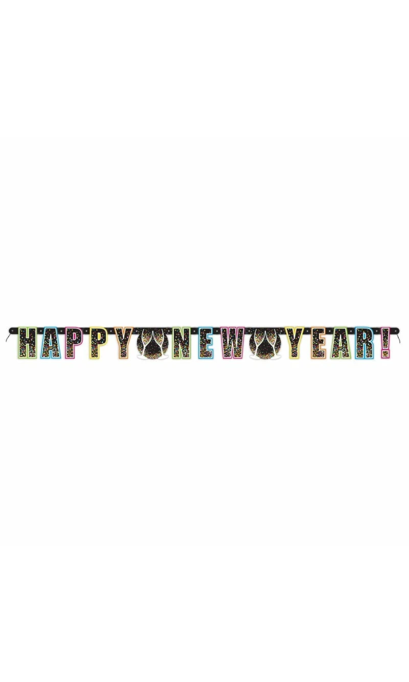 Confetti New Year Large Jointed Banner
