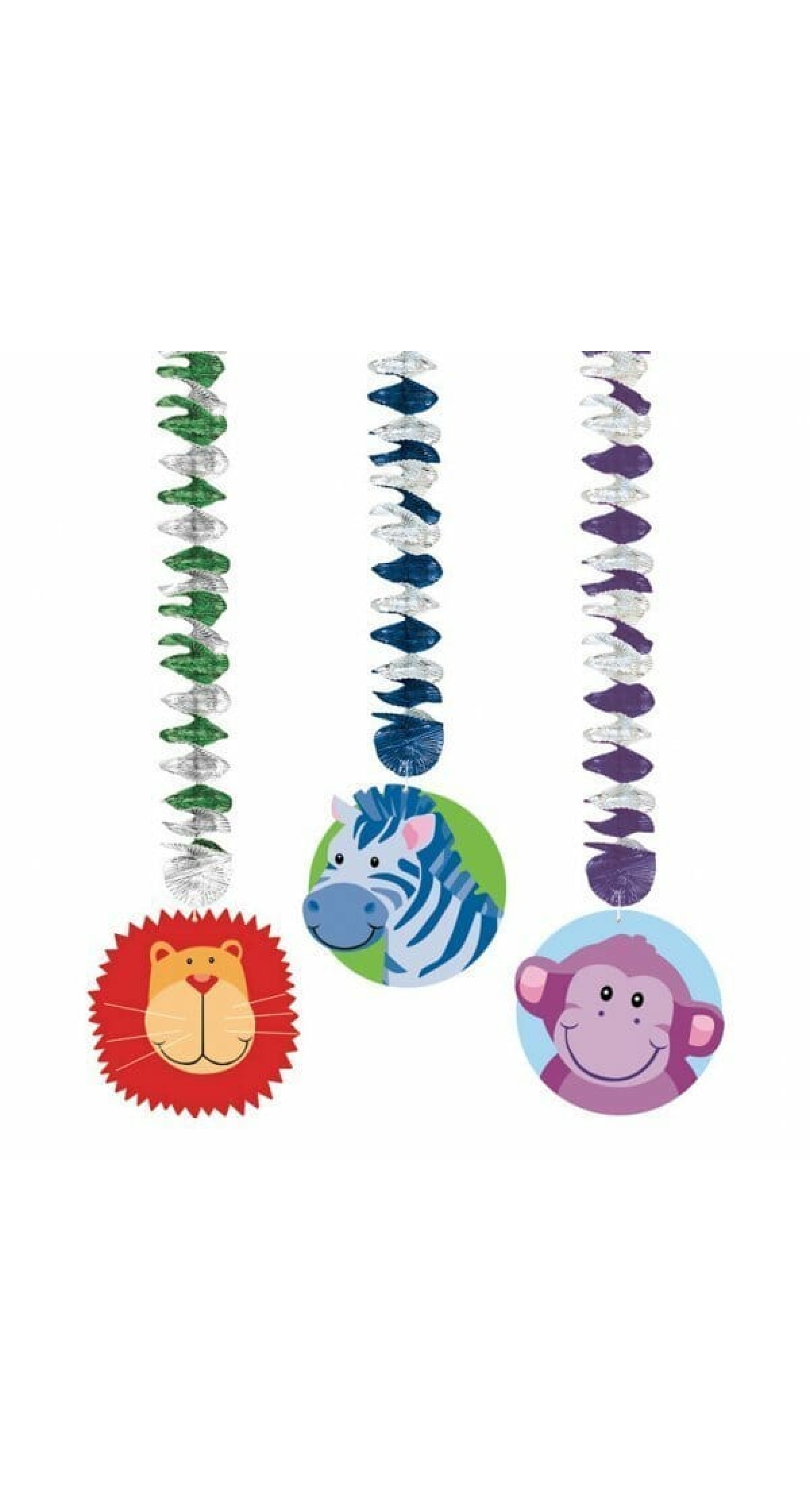 Animal Friends Dangling Decoration Cutouts with Garland (22.8cm) - 3pk