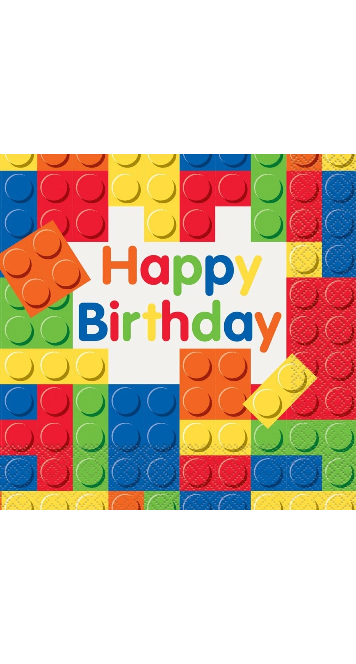 Building Blocks Birthday Luncheon Napkins - 16pk