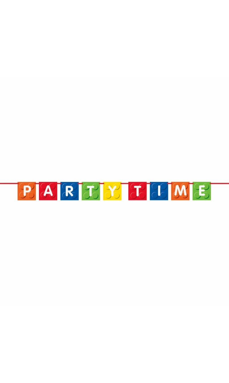 Building Blocks Birthday Decoration Banner