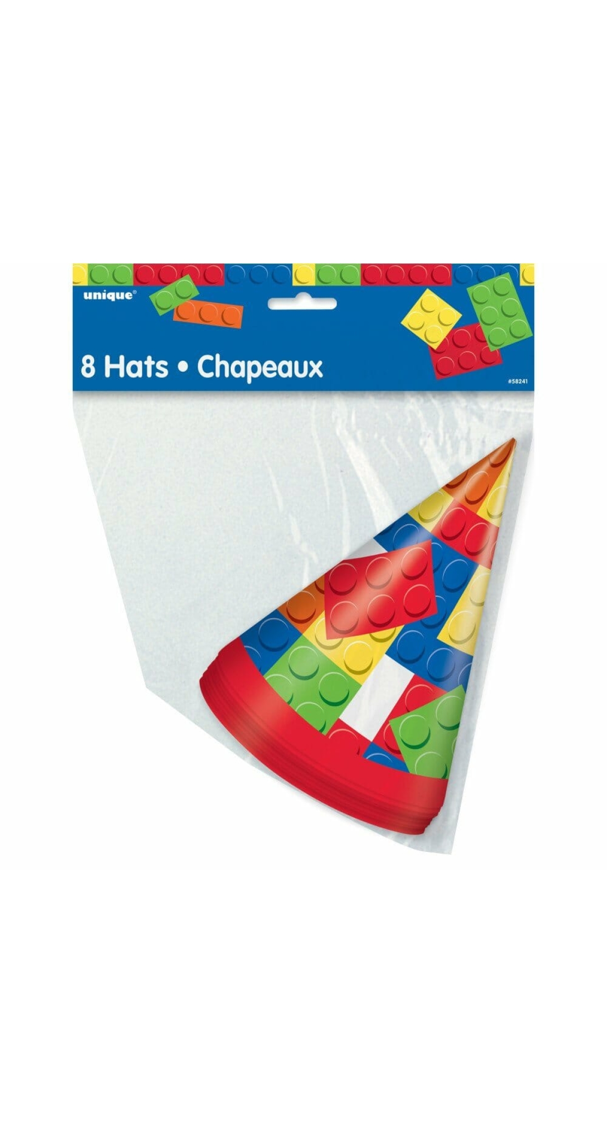 Building Blocks Birthday Party Hats - 8pk