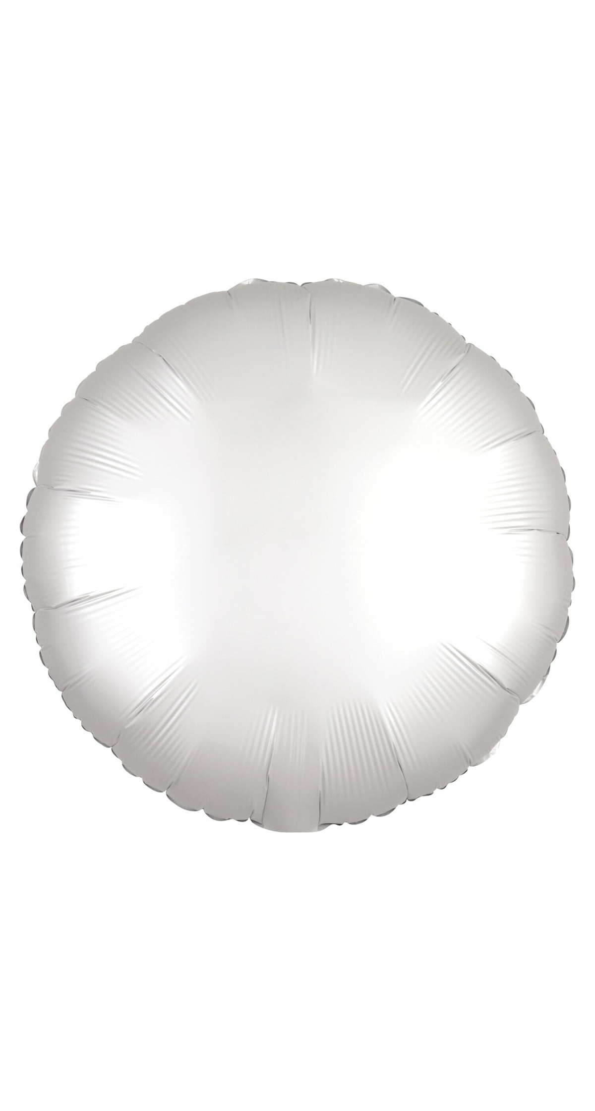 Satin Luxe White Foil Balloon Round - 17'' (43cm)