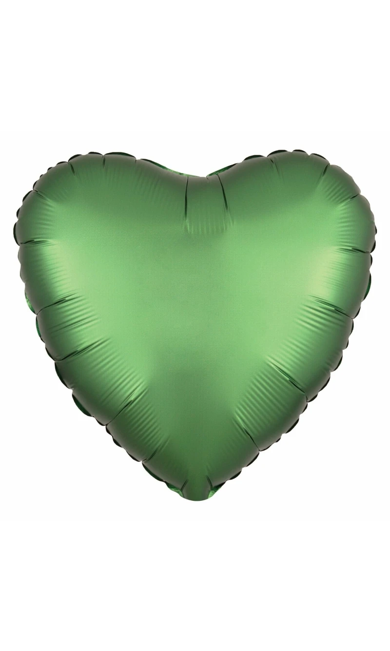 Satin Luxe Emerald Foil Balloon Heart - 17'' (43cm)