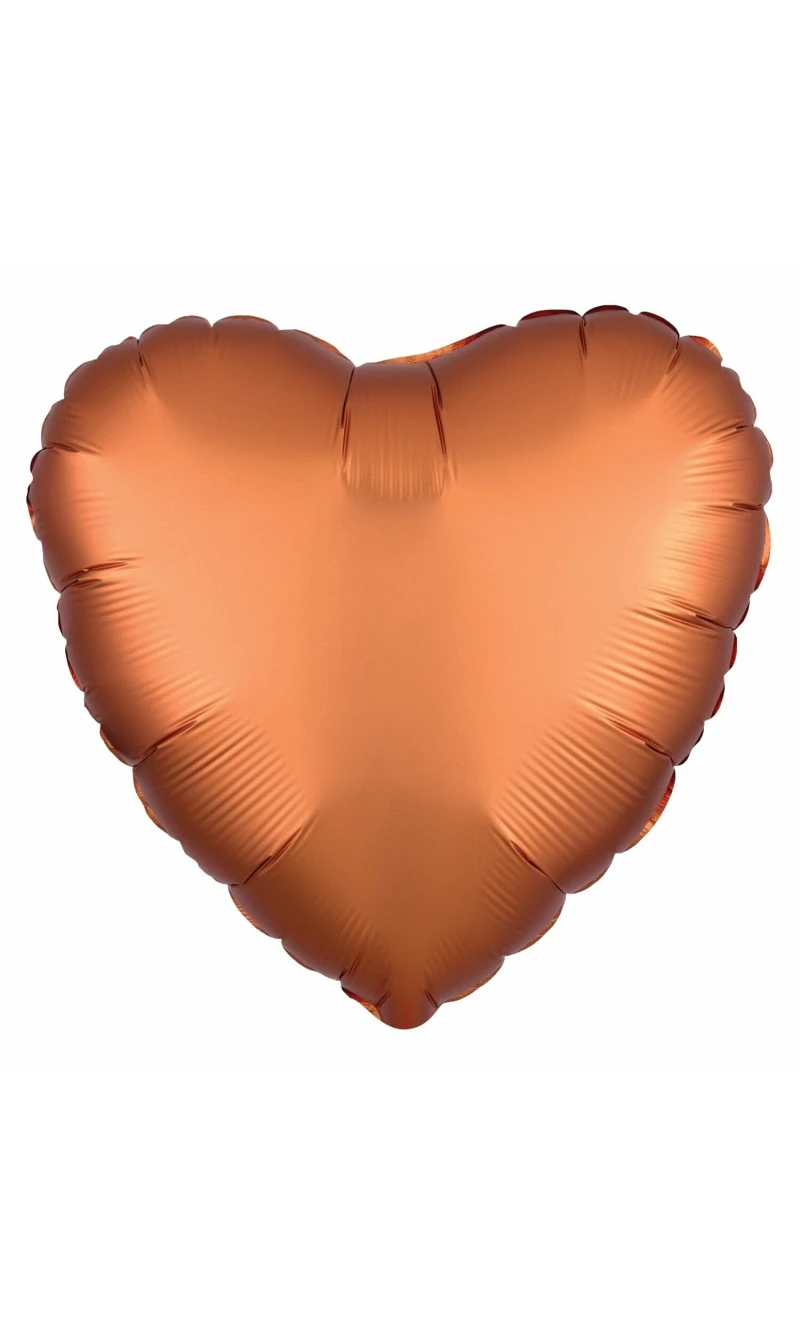 Satin Luxe Amber Foil Balloon Heart - 17'' (43cm)