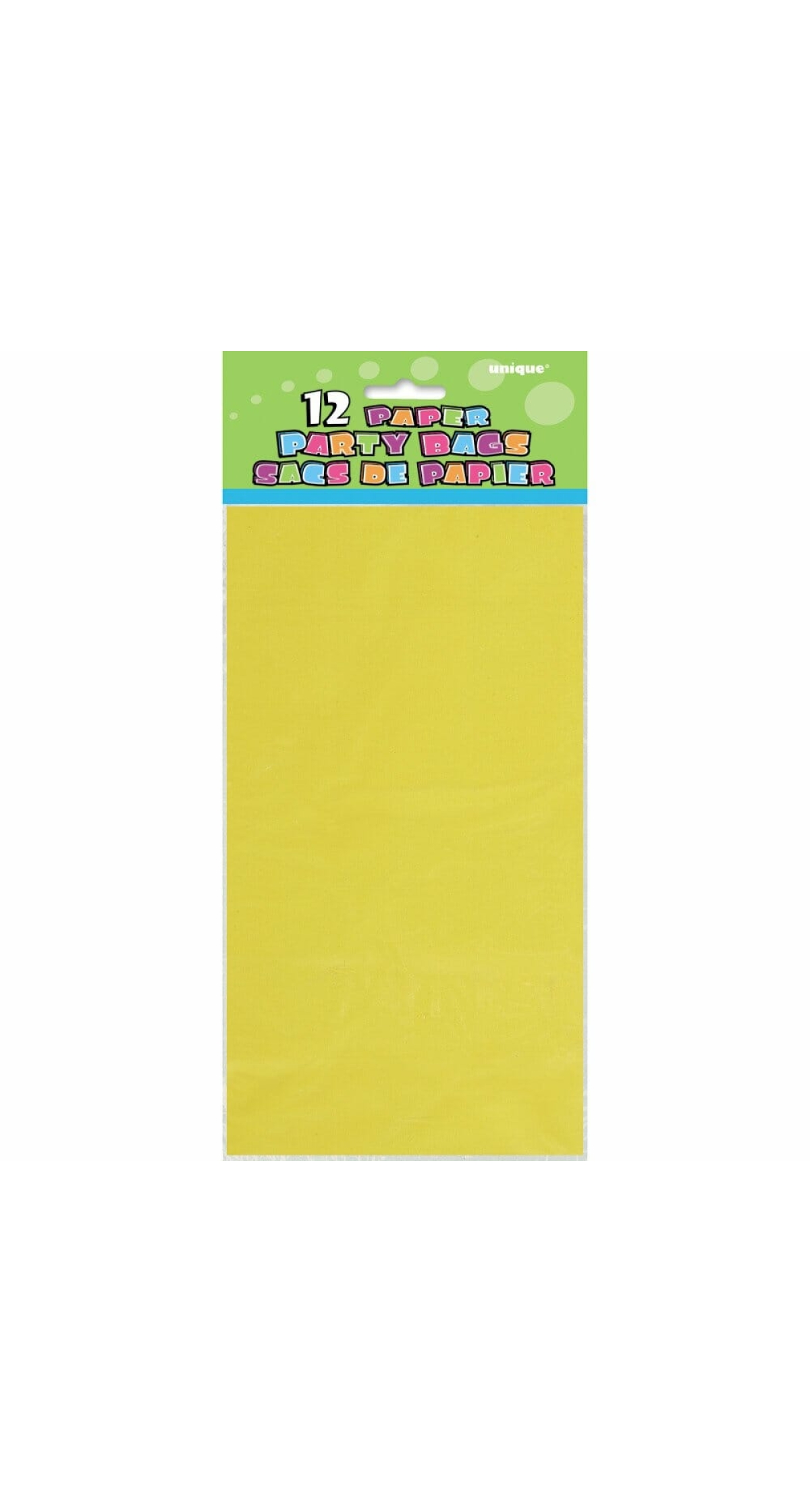 Sunflower Yellow Paper Party Bags - 12pk