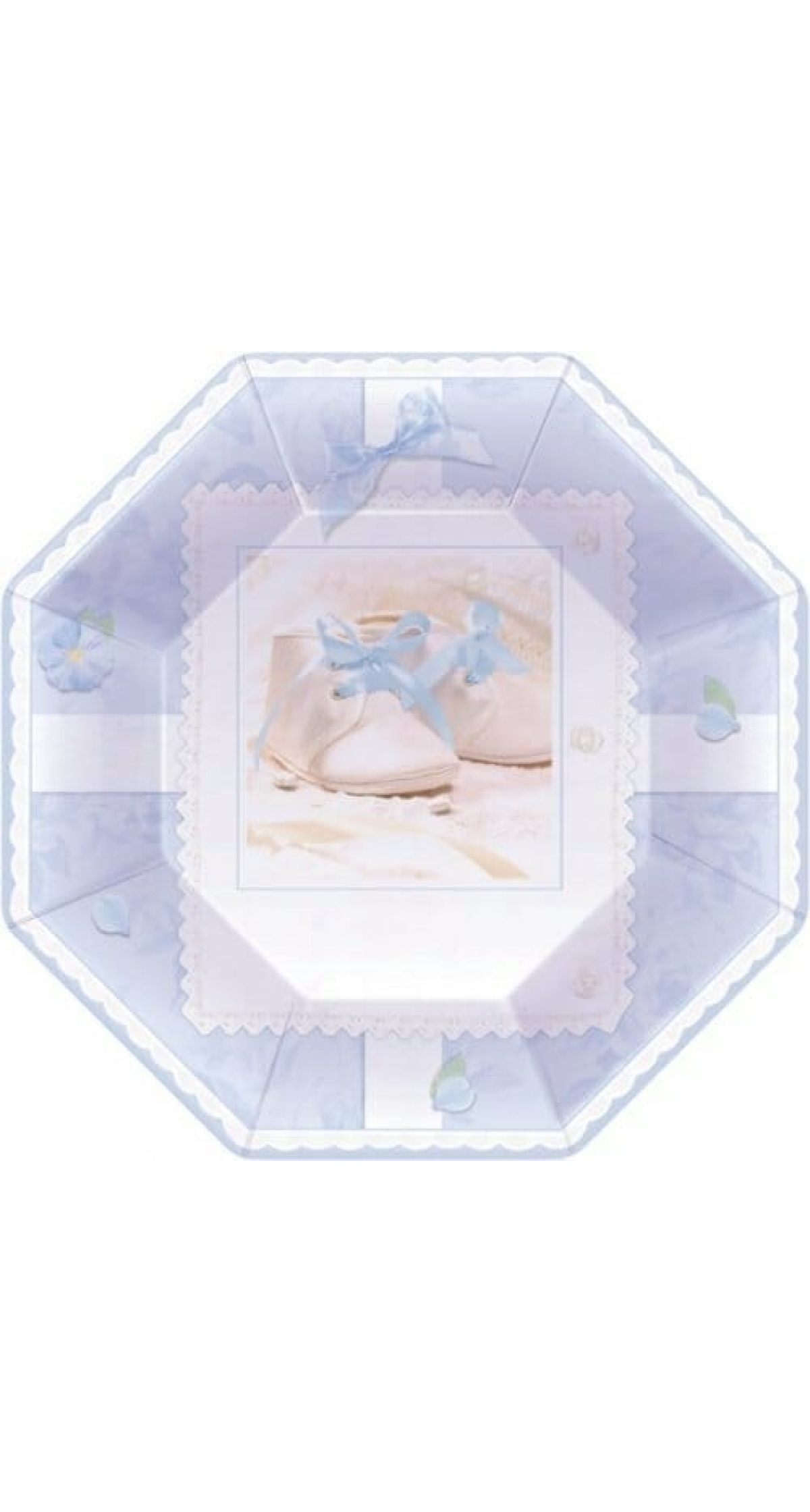 Tiny Blessing Blue Paper Plates 25.4cm - 8pk