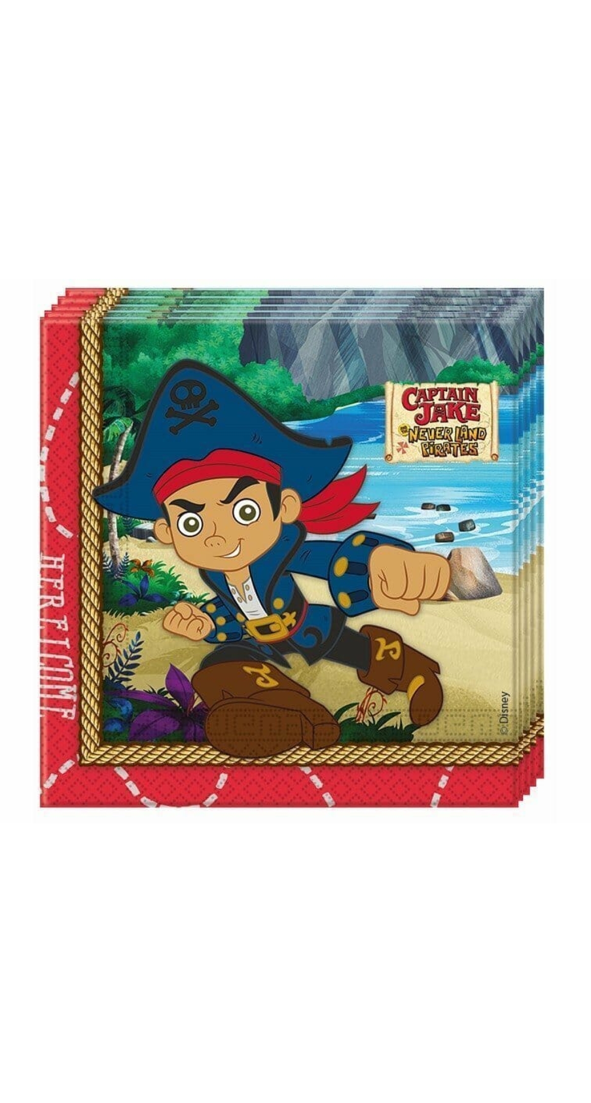 Captain Jake and the Never Land Pirates Napkins 33cm x 33cm - 20pk