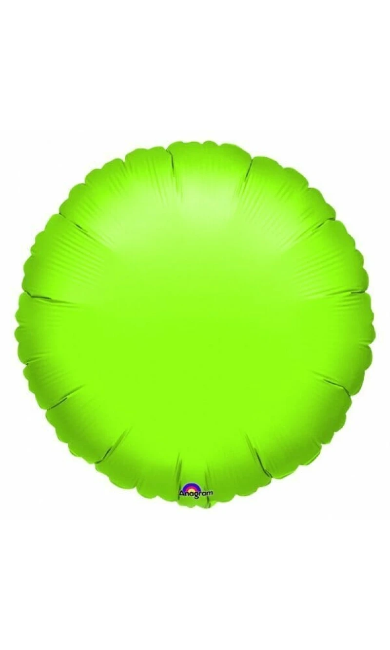 Lime Green Round Foil Balloon 18"