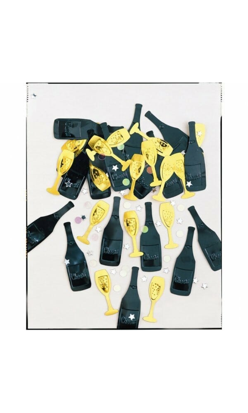 Confetti Cheers Black Silver & Gold - 14g