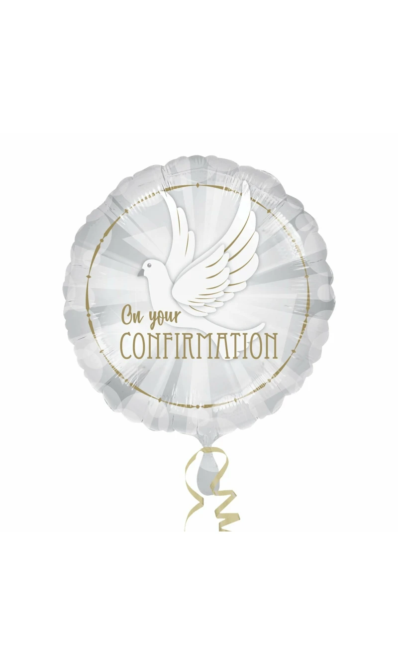 Confirmation Dove - 18'' Foil Balloon