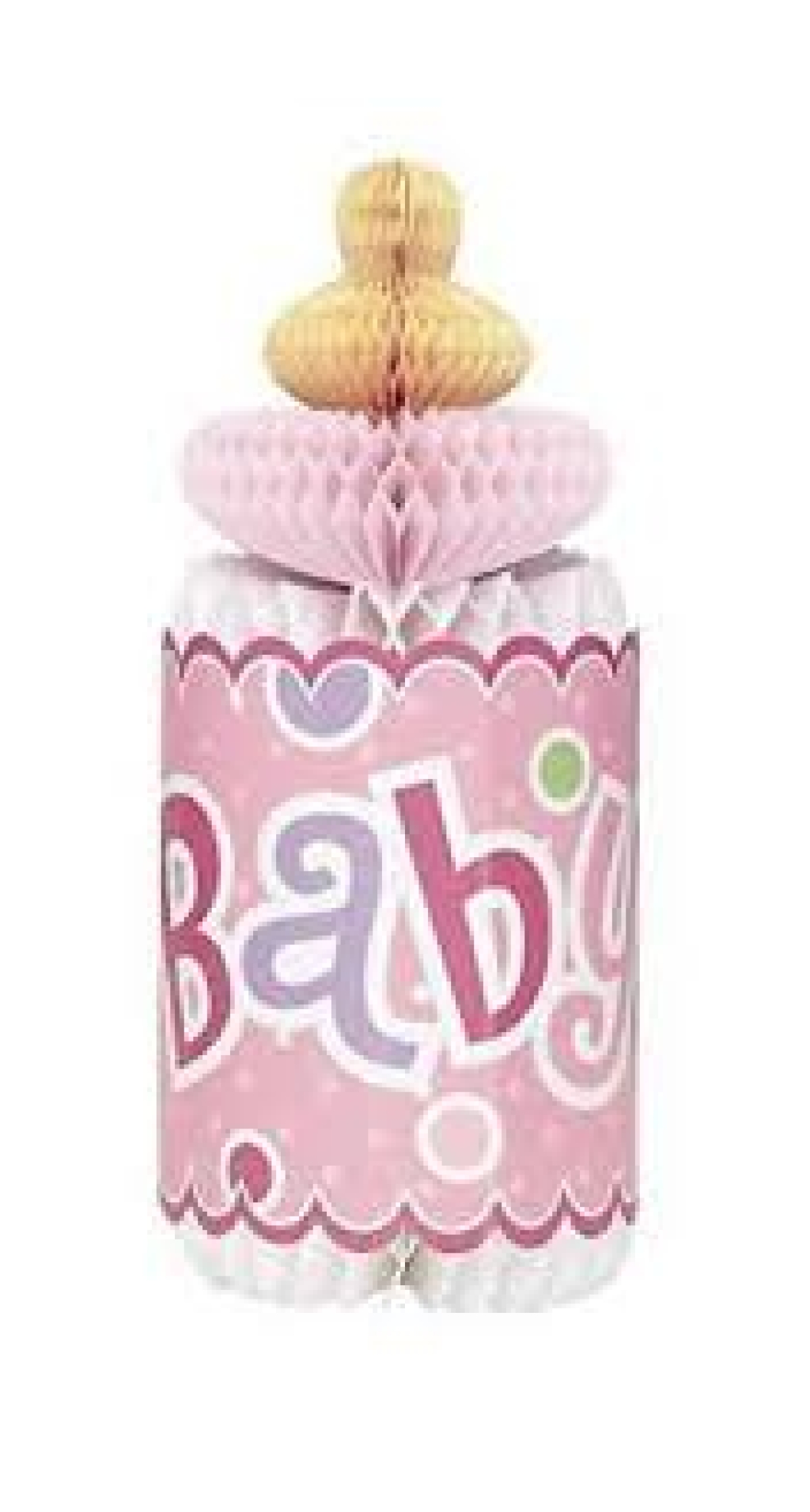 Girl Baby Shower Honeycomb Decoration - 12 inches