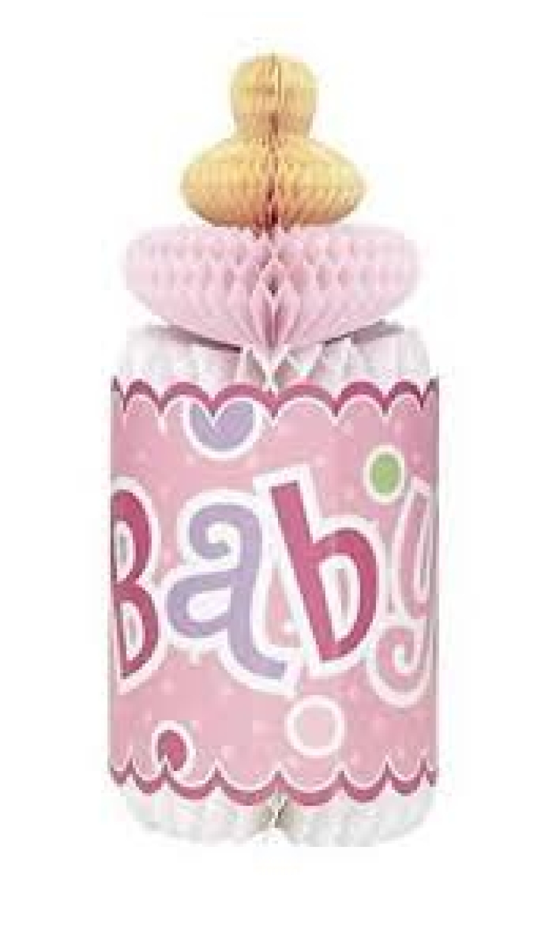 Girl Baby Shower Honeycomb Decoration - 12 inches