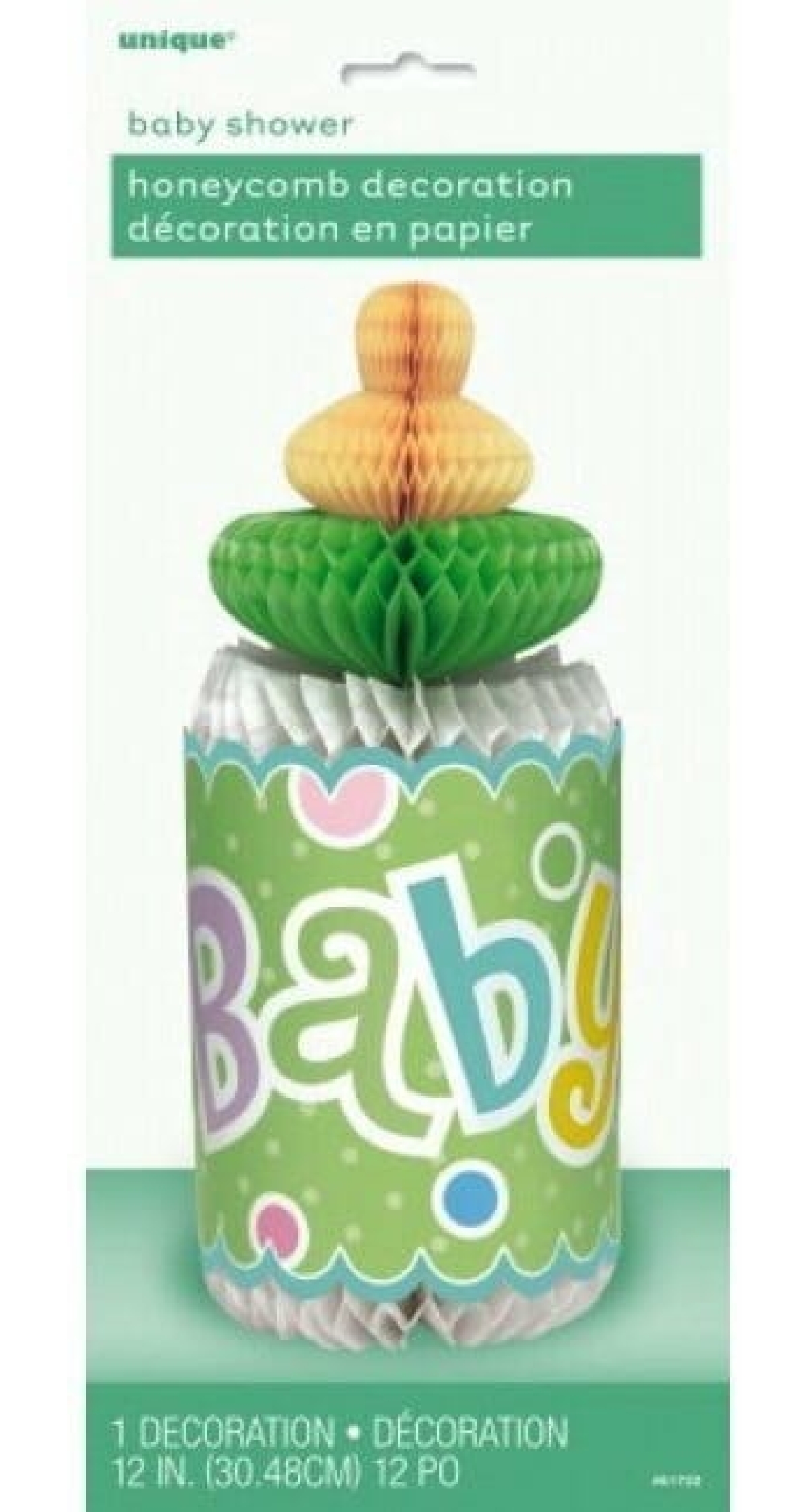 Baby Shower Honeycomb Bottle Decoration 30cm