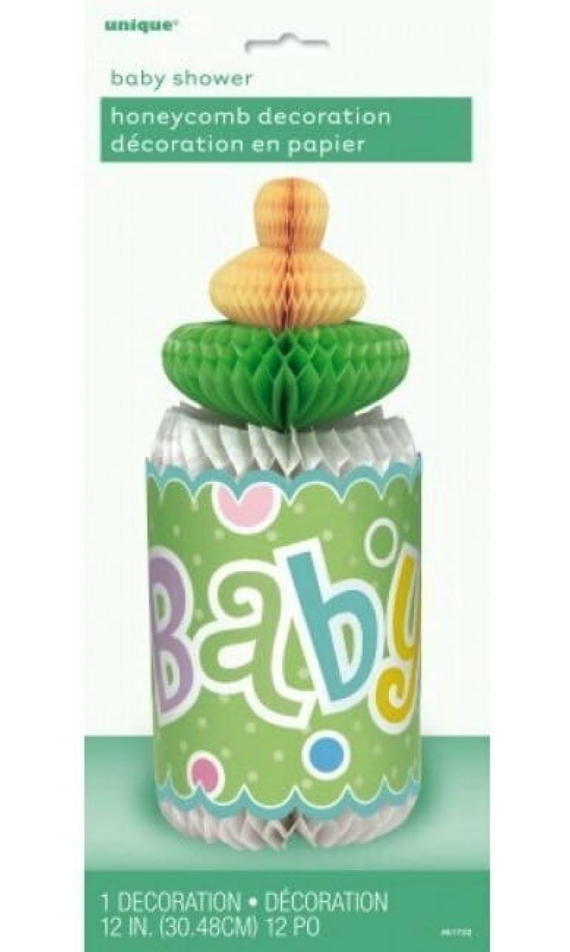 Baby Shower Honeycomb Bottle Decoration 30cm