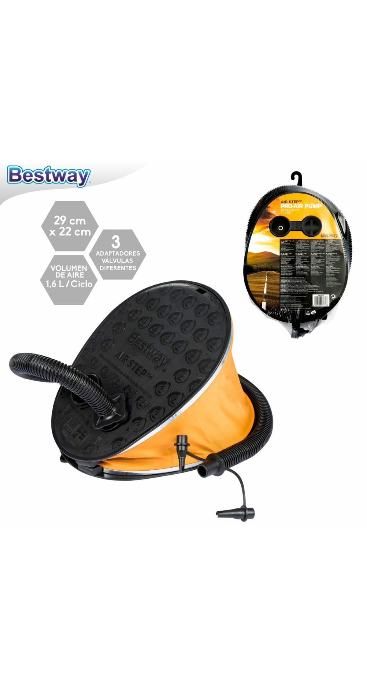 Bestway Air Step Pro-Air Foot Pump 29x22cm (Online Only)