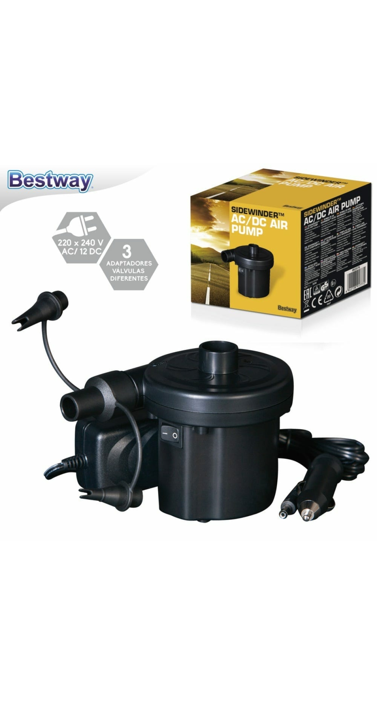 Bestway Sidewinder Electric Air Pump Pro 12V / 240V (Online Only)