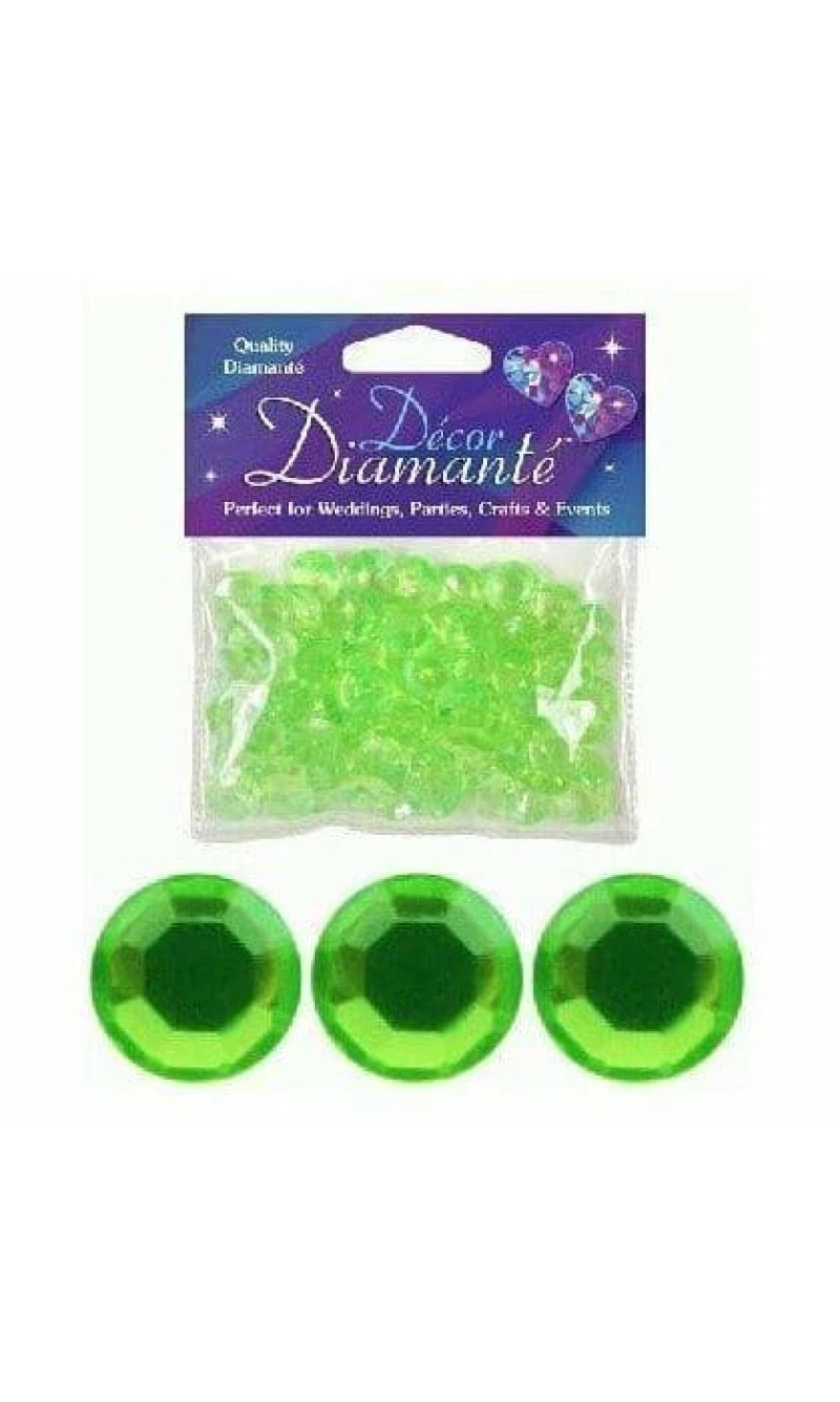 Diamante Diamonds Lime Green 6mm - 28g