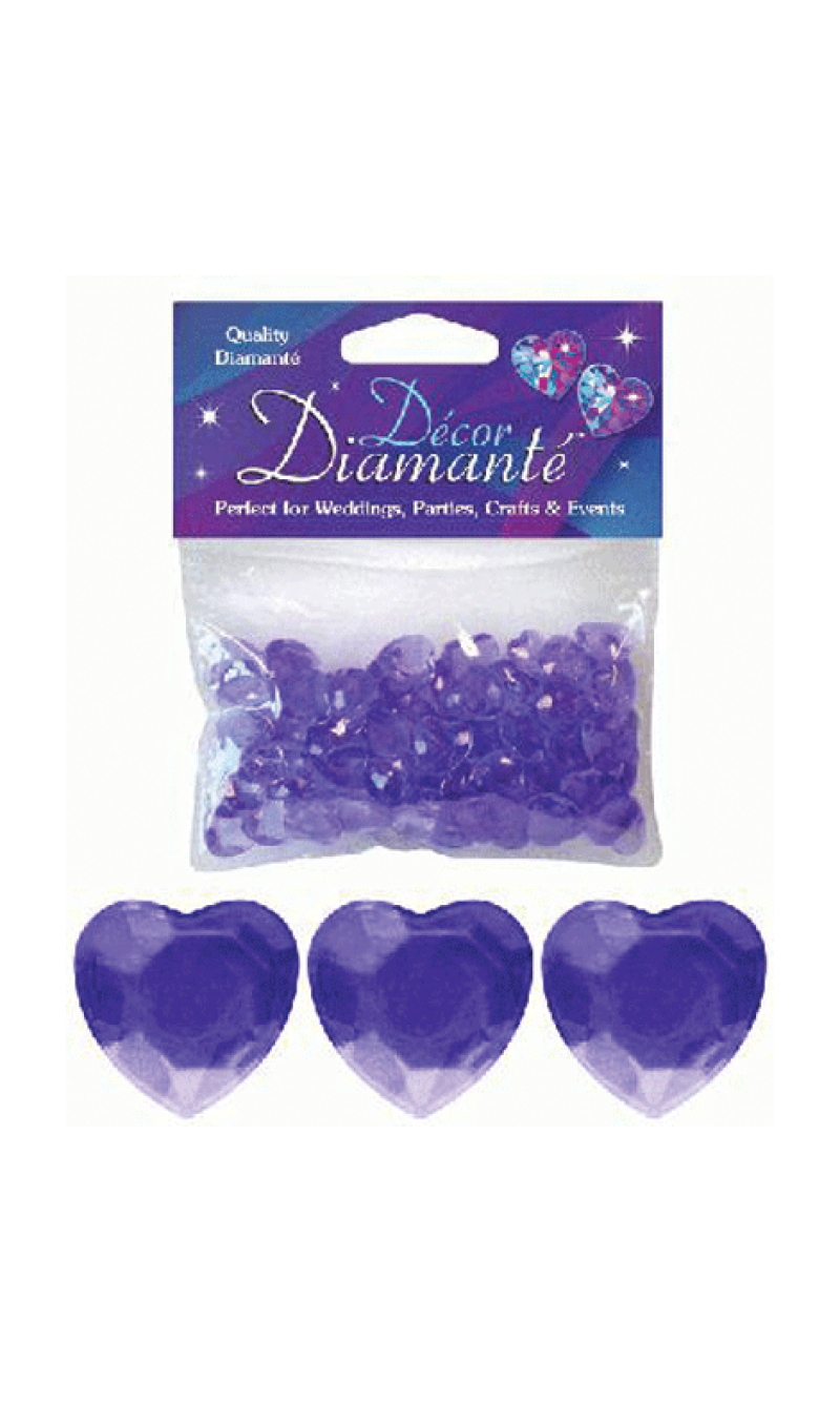Diamante Hearts Lavander 12mm - 28g