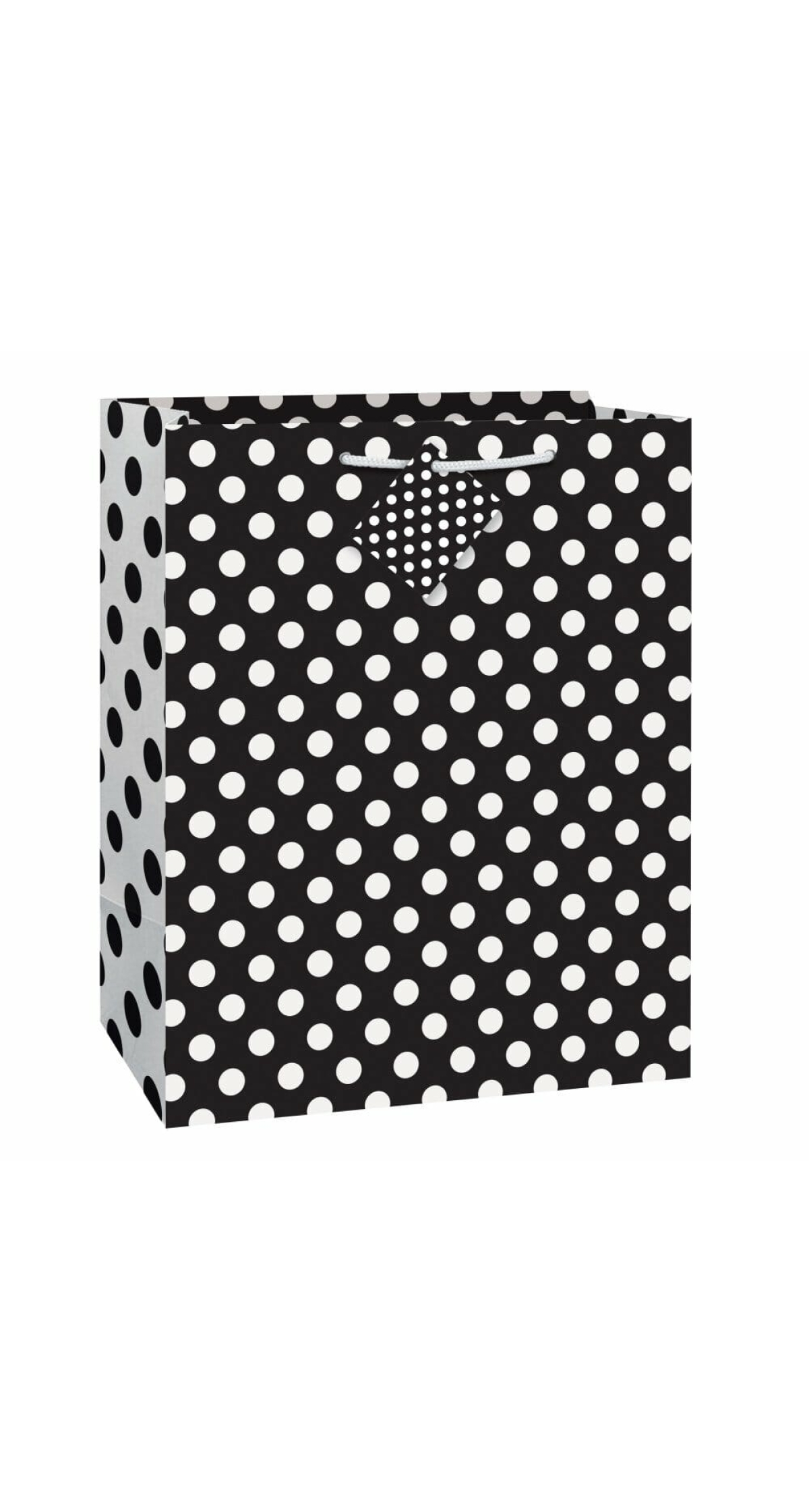 Midnight Black Dots Large Gift Bag
