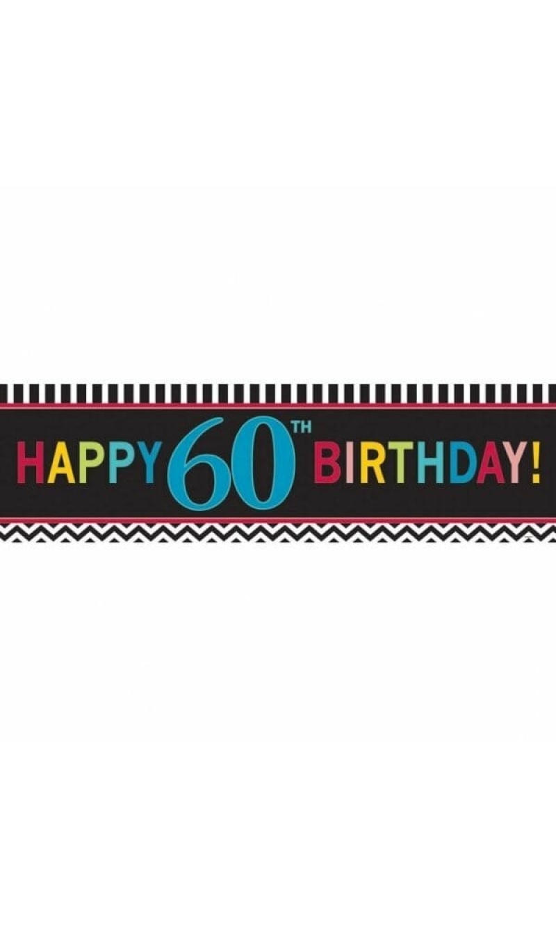 Happy 60th Birthday Giant Deep Banner - 1.70m x 0.50m