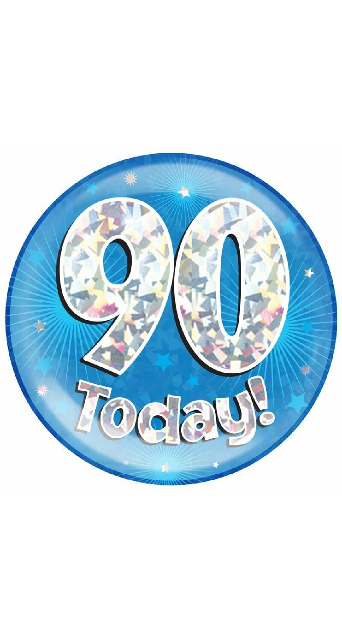 Jumbo Badge -  90 Today Holographic Oaktree Blue - 15cm