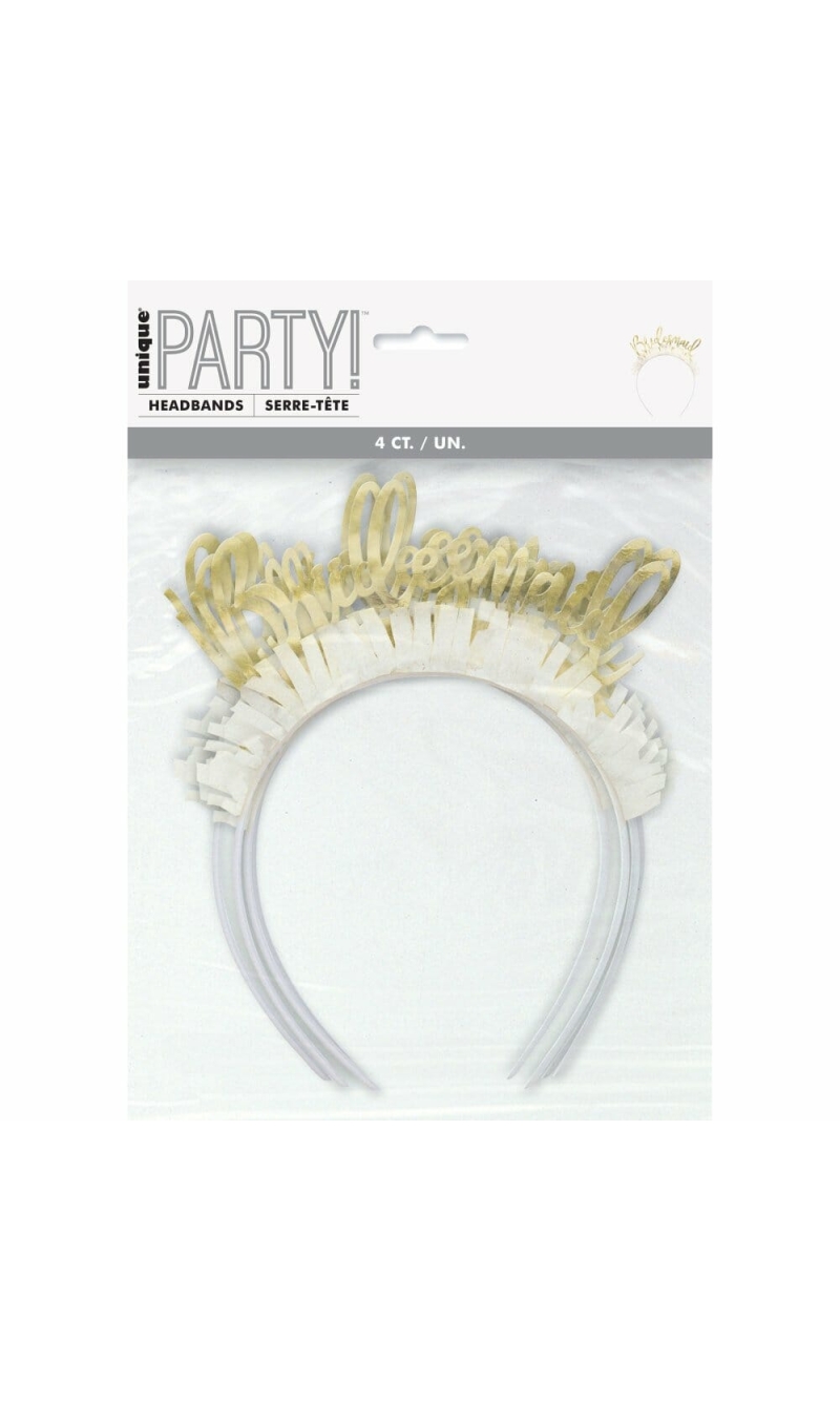 Bridesmaid Bachelorette Party Headbands - 4pk