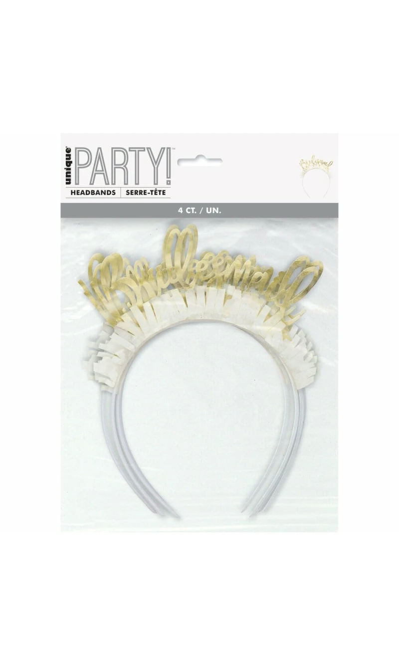 Bridesmaid Bachelorette Party Headbands - 4pk