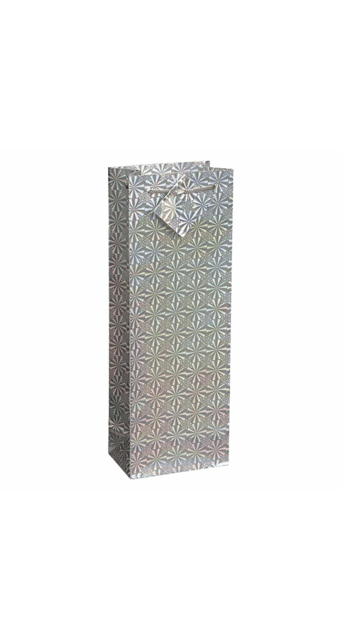 Silver Holographic Wine Gift Bag Clip Strip
