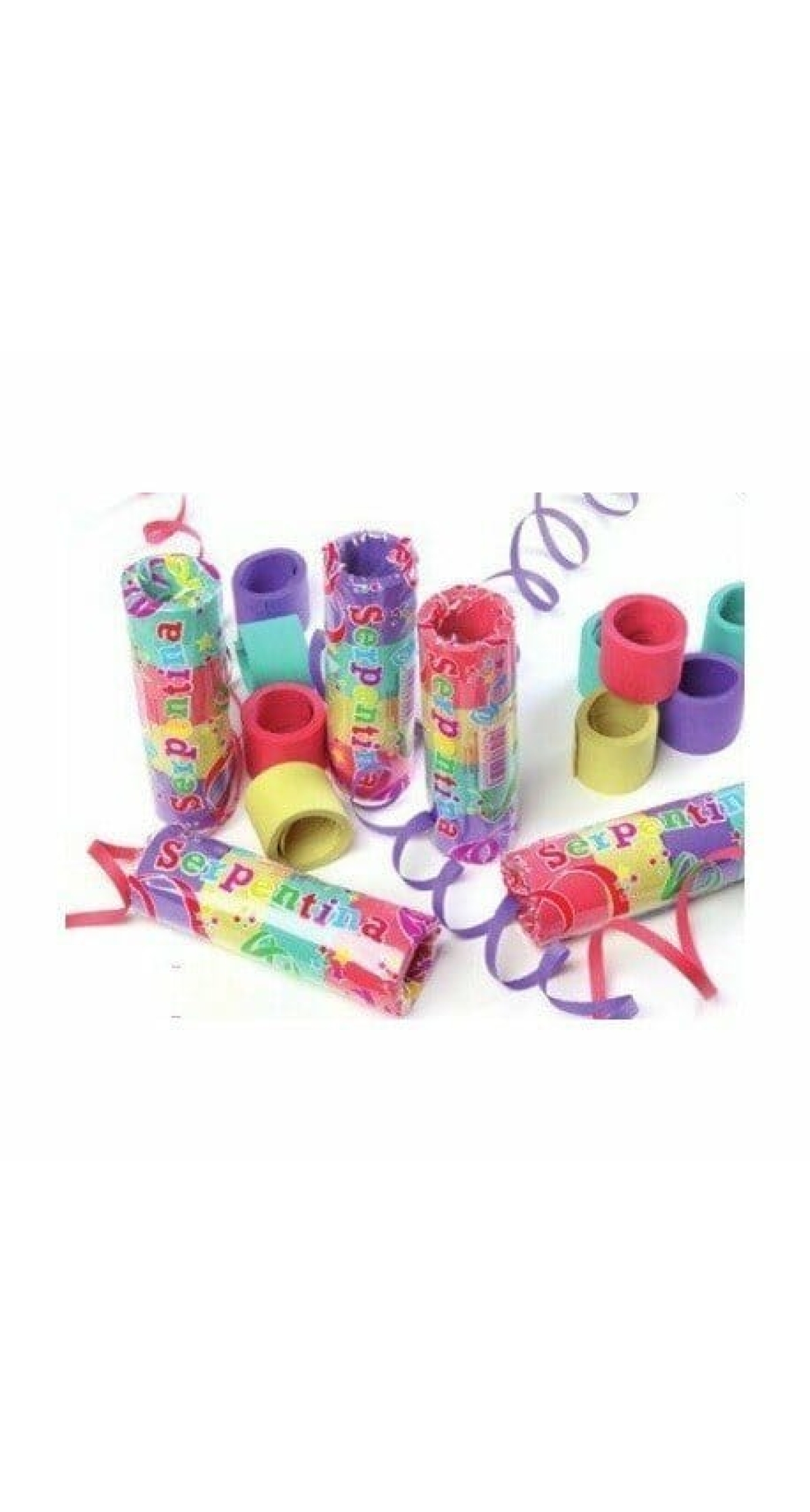 Assorted Colour Streamers 4m x 7mm - 1pk
