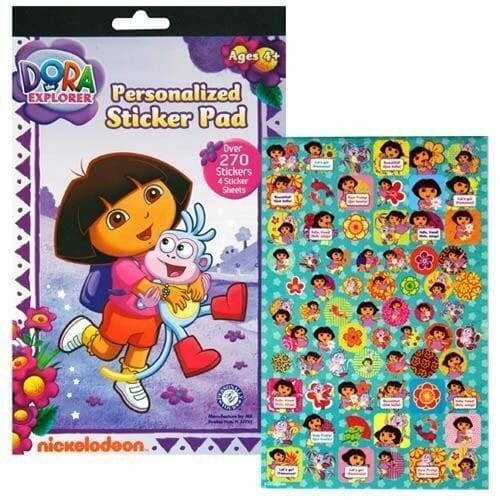 Dora the Explorer Sticker Pad 4 Sheets - Over 270 Stickers