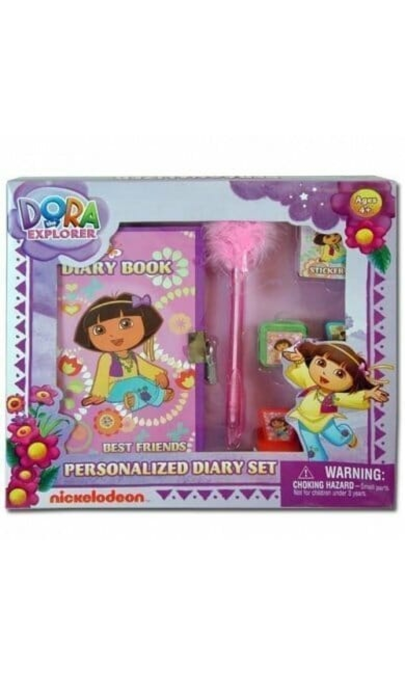 Dora the Explorer Personalised Diary Set - 7pk