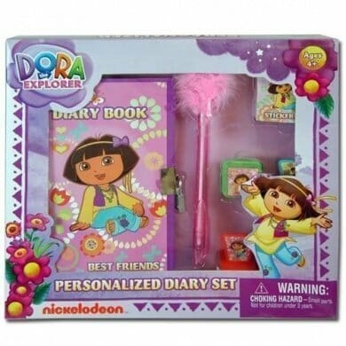 Dora the Explorer Personalised Diary Set - 7pk