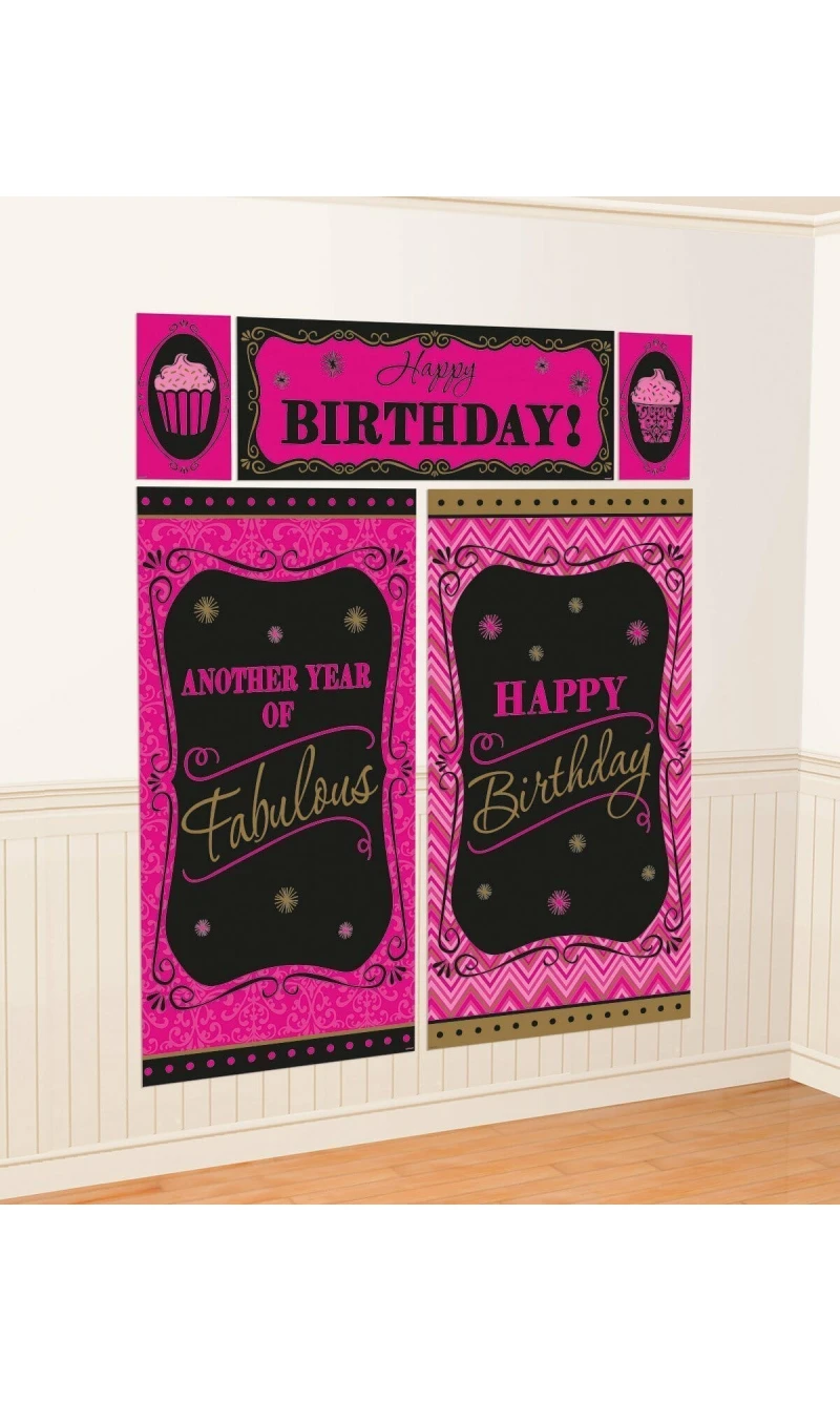 Born To Be Fabulous Wall Decorating Kit - 5pk