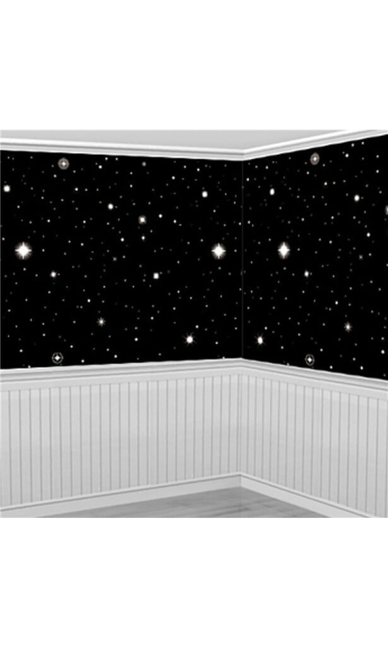 Hollywood Starry Night Backdrop Scene Setter - (3.9ft x 41ft)