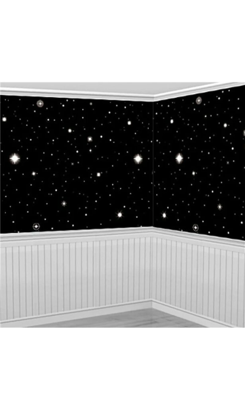Hollywood Starry Night Backdrop Scene Setter - (3.9ft x 41ft)