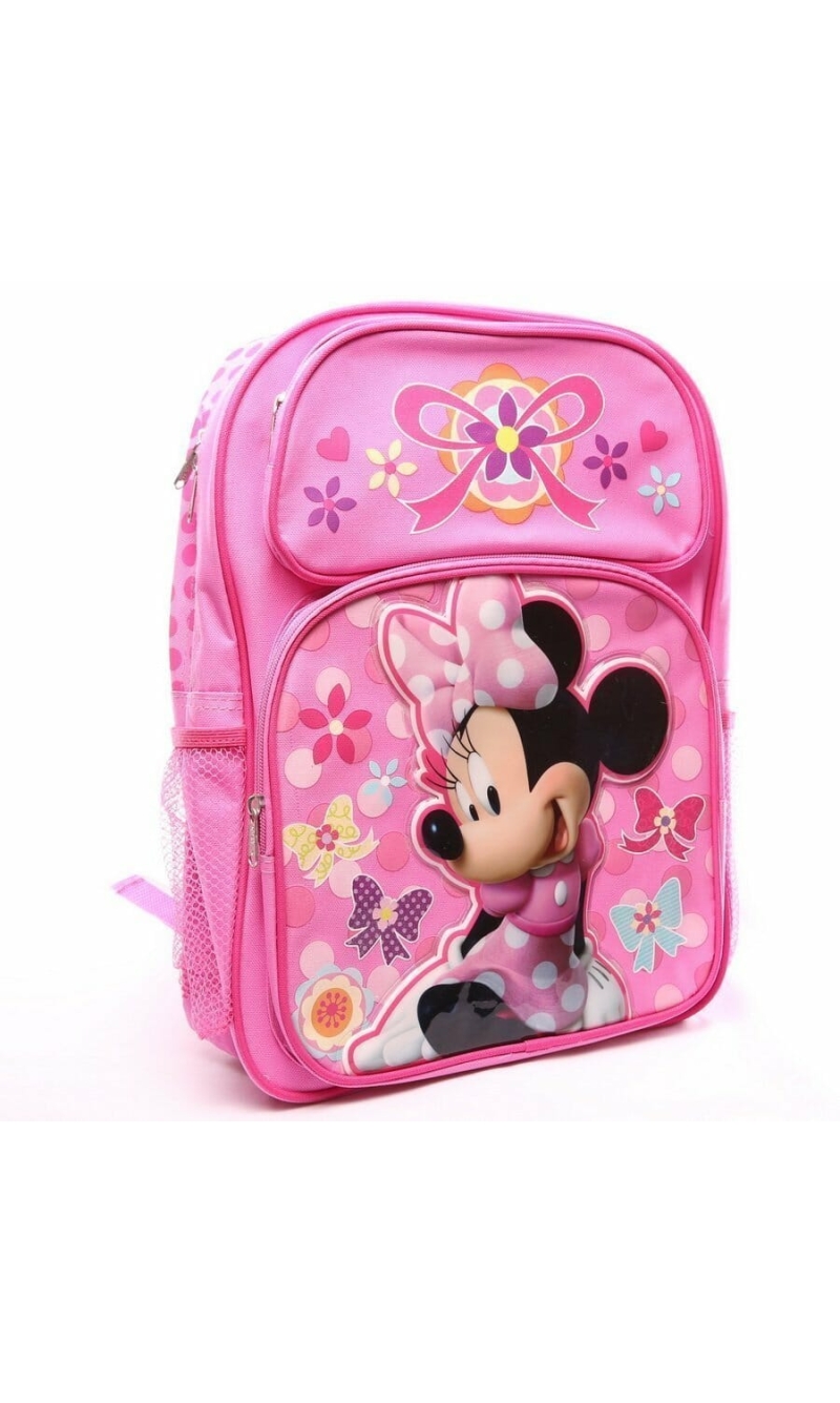 Minnie Mouse Bow-Tique Pink Back Pack with 3 Compartments - 40cm x 33cm