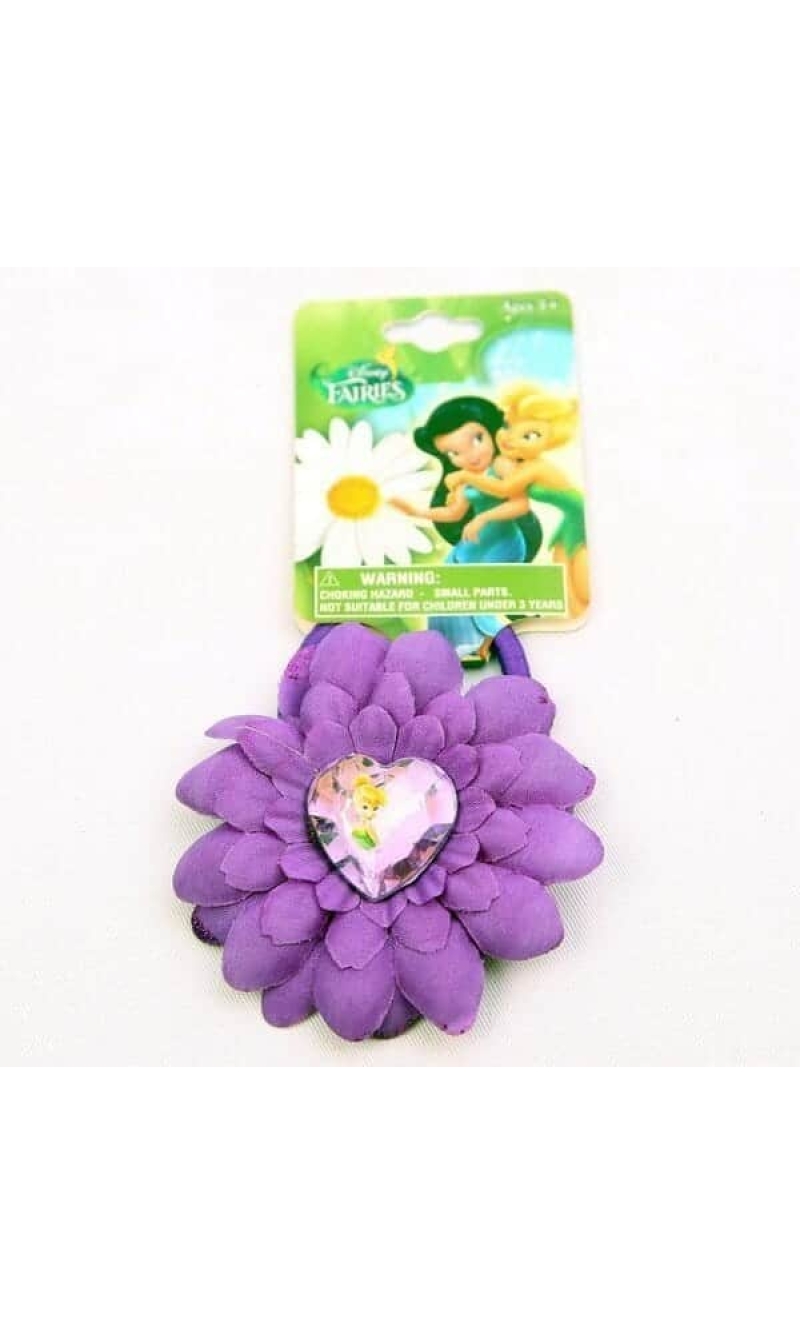 Tinkerbell Purple Flower Hair Elastic Band