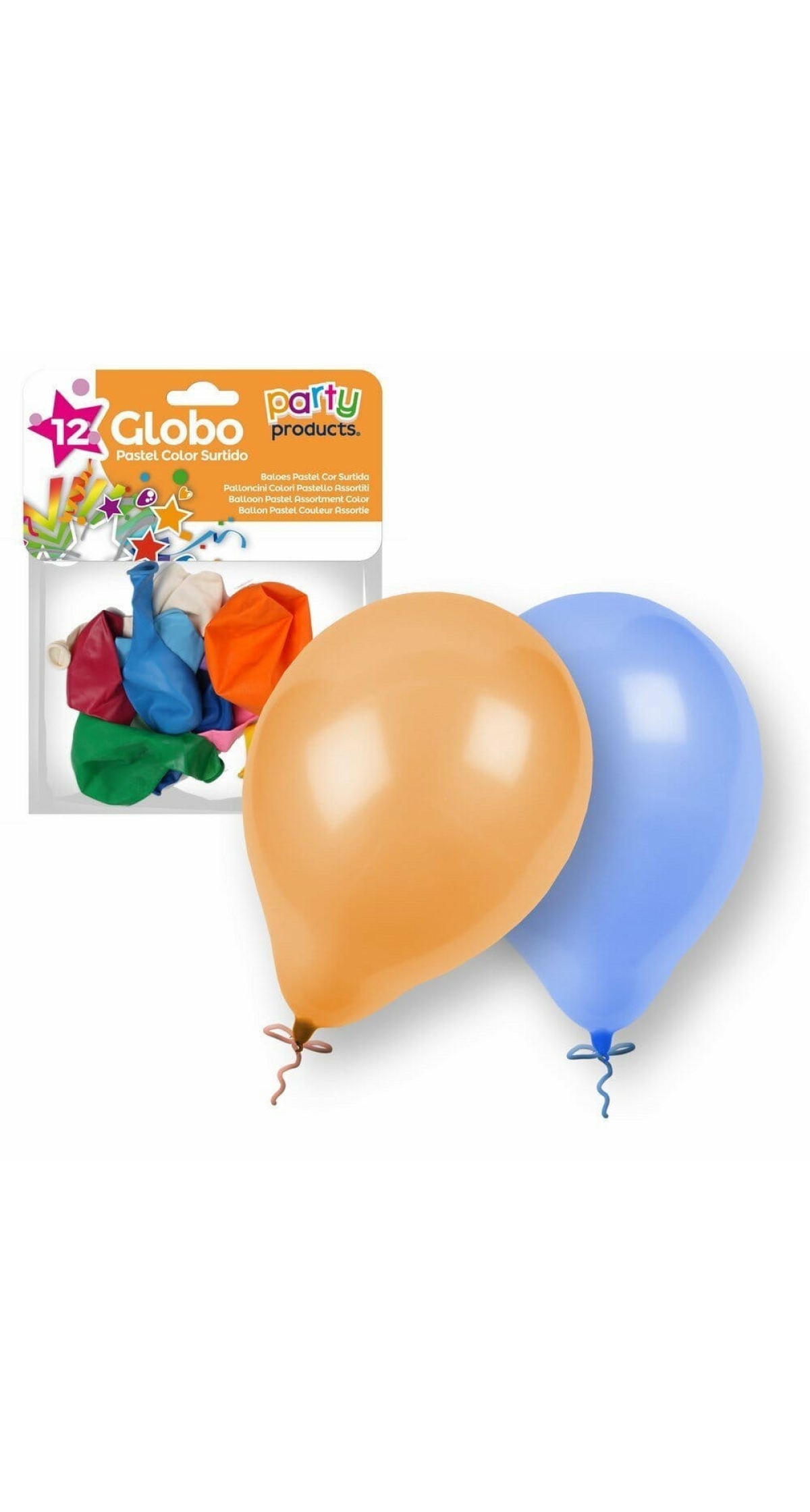 Latex Balloons 23cm (9 Inch) Pastel Balloon Assorted Colors - 12pk