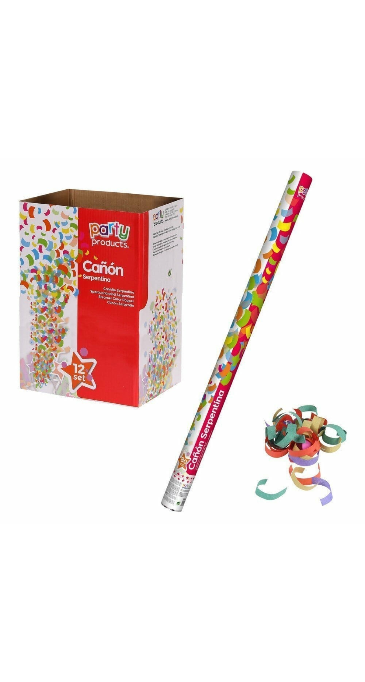 Multi Color Confetti Cannon / Popper 80 cm