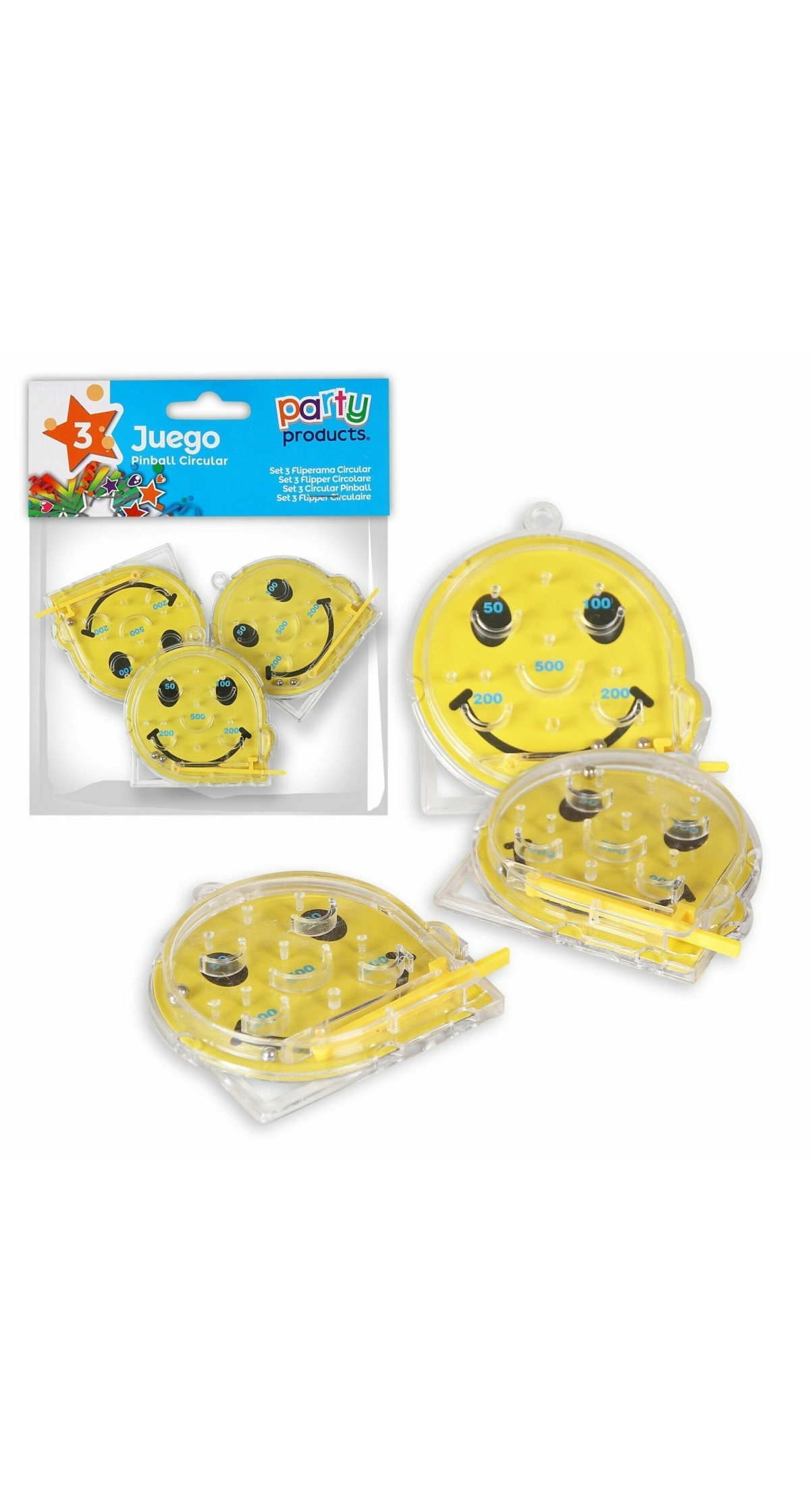Circular Pinball Game - 3pk