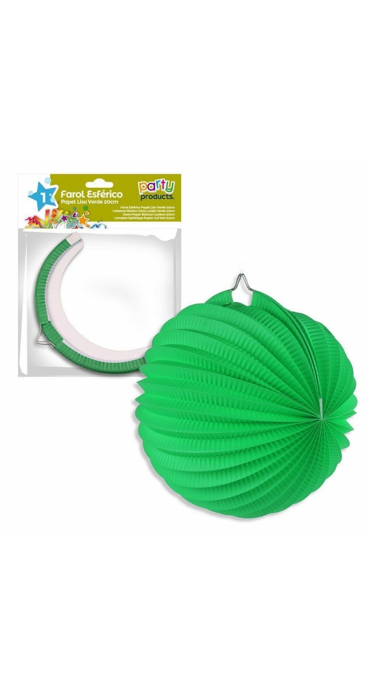 Green Paper Balloon Lantern 20 cm