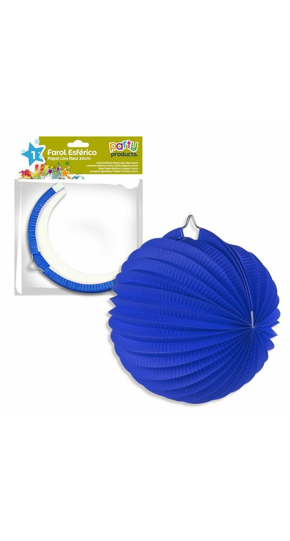 Blue Paper Balloon Lantern 20 cm